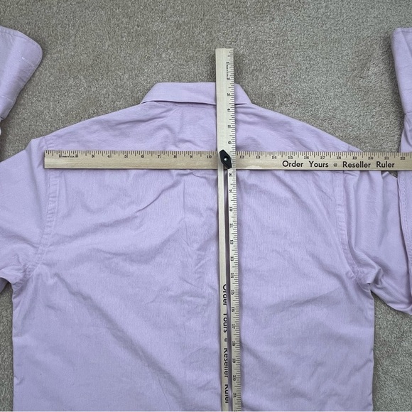 Armani Shirt Adult Neck 16 Large Purple Button Up Striped Double Cuff Luxury Men - Picture 11 of 14